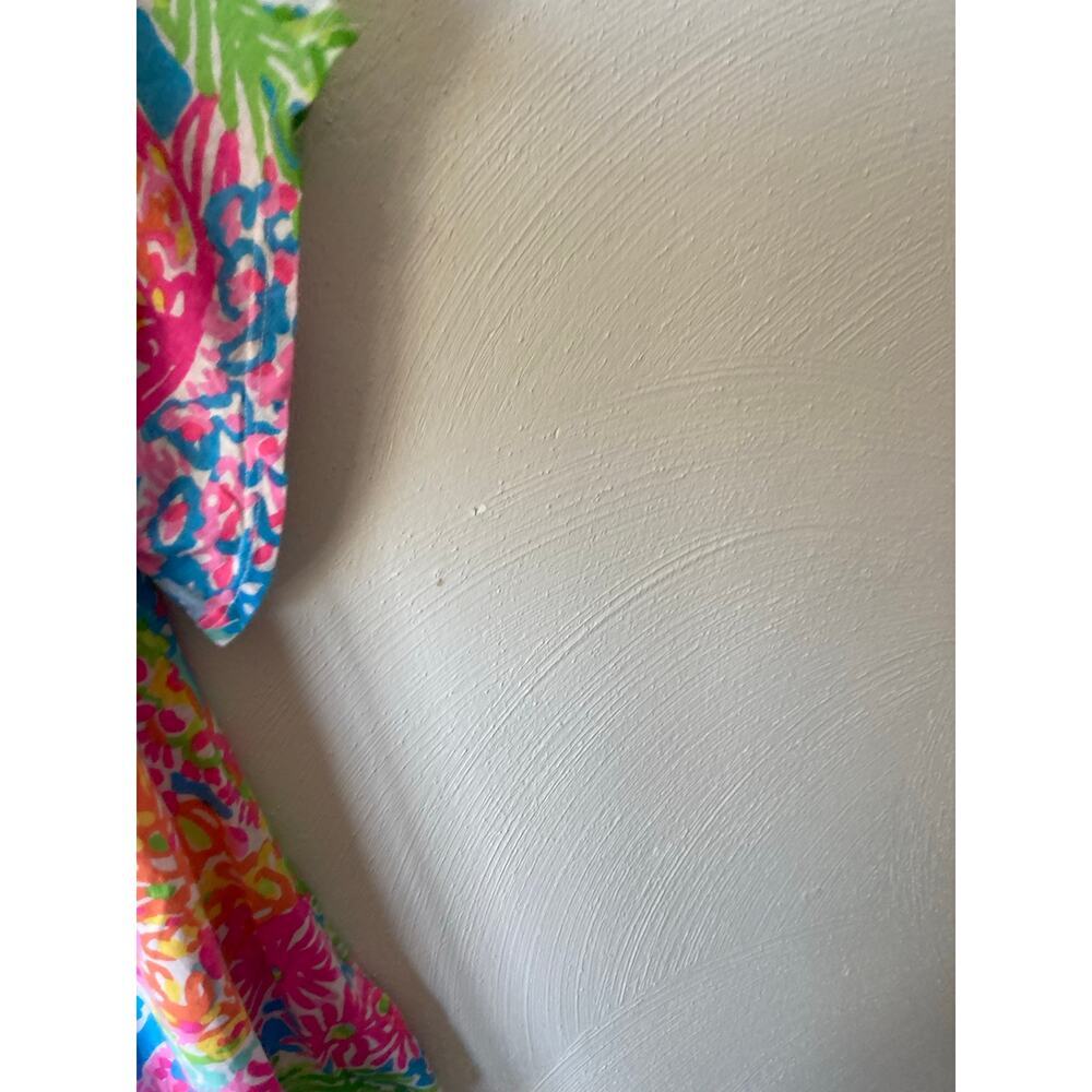EUC Lilly Pulitzer Almeria Lovers Coral Stretch Off the Shoulder Top Bright XS - Picture 8 of 13